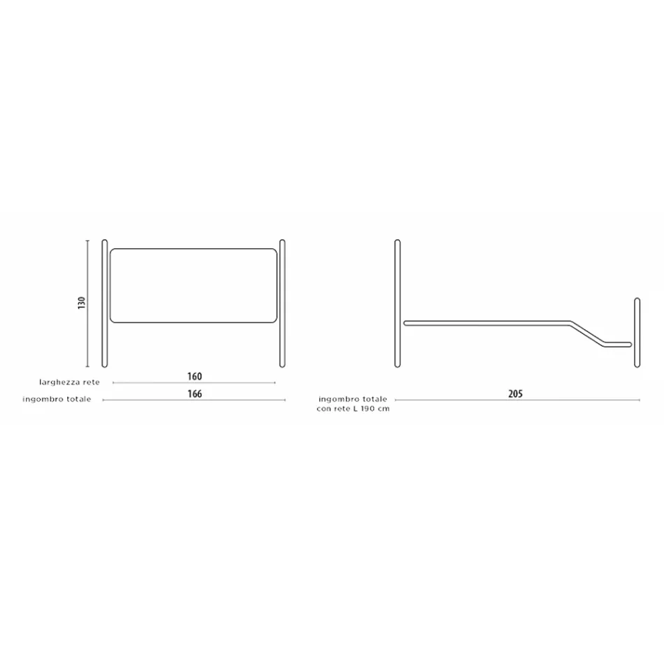 Double bed with coordinated Corten footboard - Peter Viadurini
