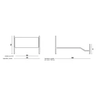 Double bed with coordinated tubular iron footboard Made in Italy - Chic Viadurini