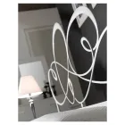 Double bed with matching footboard, mattress and 2 bedside tables - Nebbia Viadurini