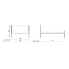 Double bed with matching footboard, mattress and 2 bedside tables - Nebbia Viadurini