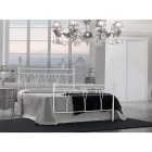 Double bed with footboard in different finishes Made in Italy - Finish Viadurini