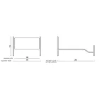 Double bed with footboard in different finishes Made in Italy - Finish Viadurini