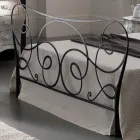 Double bed with footboard, mattress, pillows and 2 bedside tables - Lampo Viadurini