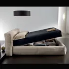 Double bed with optional bed base and storage unit Made in Italy - Ribelle Viadurini