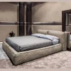Double bed with optional bed base and storage unit Made in Italy - Ribelle Viadurini