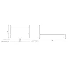 Double bed with headboard and bed frame in iron Made in Italy - Finish Viadurini