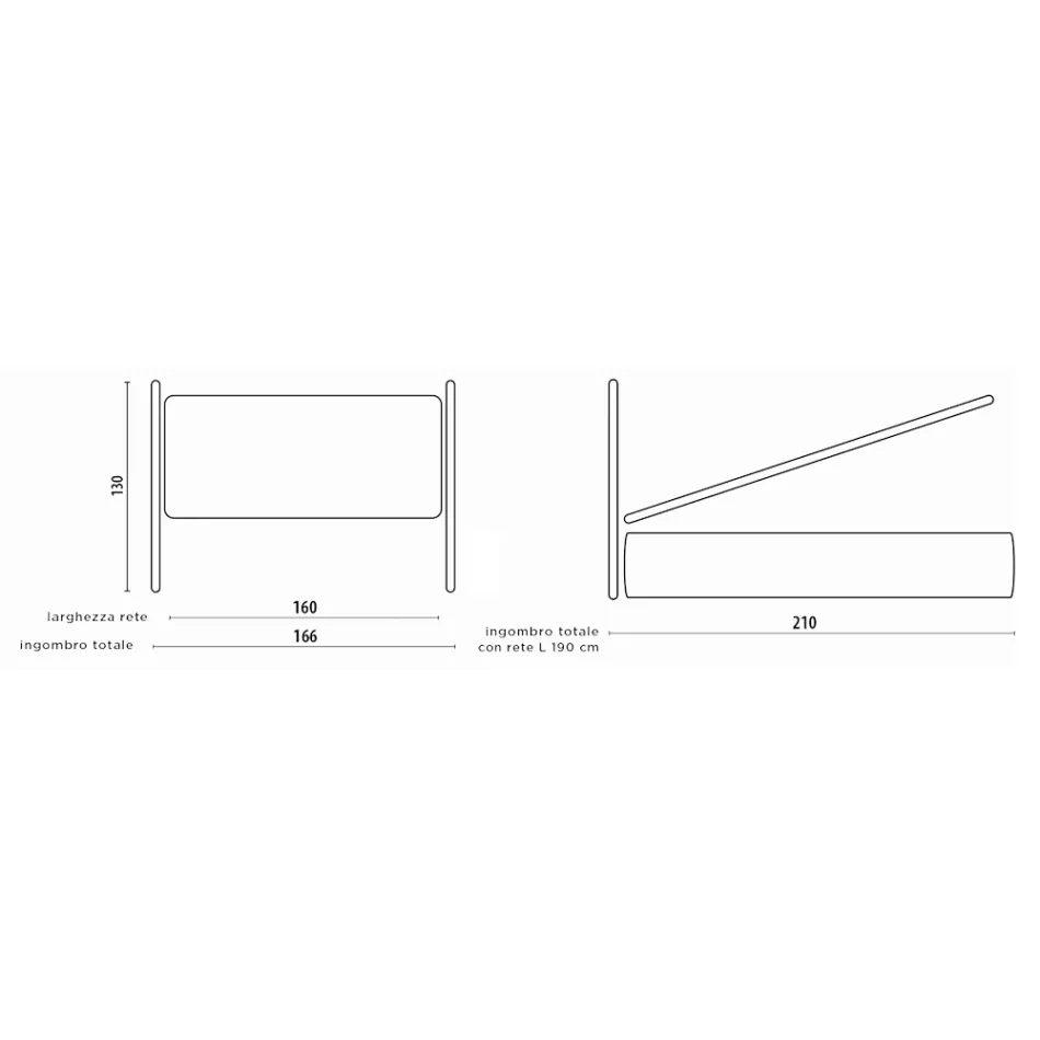 Double bed with iron headboard and cushions Made in Italy - Peter Viadurini