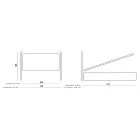 Double bed with iron headboard and padded bed frame Made in Italy - Kenzo Viadurini