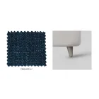 Double bed with upholstered headboard in Made in Italy fabric - Fulmine Viadurini