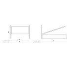 Double bed with upholstered headboard in Made in Italy fabric - Fulmine Viadurini