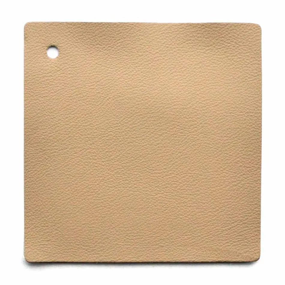 Design double bed with leather upholstered headboard Menardo Viadurini