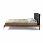 Design double bed with padded headboard Leilo, 160x200 cm Viadurini