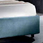 High Quality Modern Upholstered Design Double Bed in Blue or Grey - Kenzo Viadurini