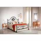 double bed with wrought iron design craft Alexa Viadurini