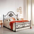 Wrought iron double bed Alexa, classic design, handmade in Italy