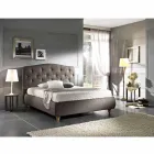 Padded double bed with storage box 160x190 / 200cm Leone Viadurini