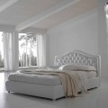 Double bed with container, classic design Capri by Bolzan