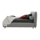 Upholstered double bed with box, fabric or eco-leather Made in Italy - Lardino Viadurini