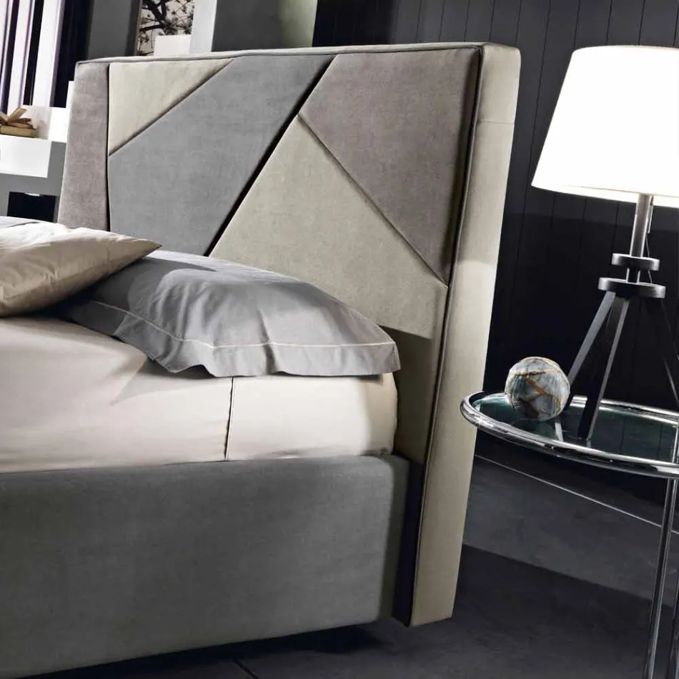 Upholstered double bed with lifting container 160x190 / 200cm Mia Viadurini