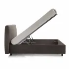 Padded double bed with modern container 160x190 / 200 Reby Viadurini