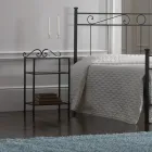 Upholstered Double Bed with Mattress and 2 Bedside Tables Made in Italy - Rolly Viadurini