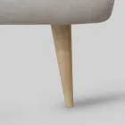 Upholstered Double Bed with Mattress and 2 Bedside Tables Made in Italy - Rolly Viadurini