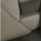 Double Bed Padded and Covered in Fabric and Leather Made in Italy - Lula Viadurini