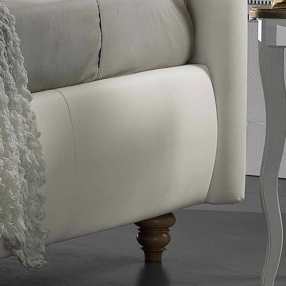 Imitation leather upholstered double bed with box 160x190 / 200 cm Agly Viadurini