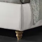 Imitation leather upholstered double bed with box 160x190 / 200 cm Agly Viadurini