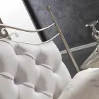 Upholstered double bed handmade in solid iron Gracie Viadurini