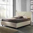 Imitation leather double bed with lift box 160x190 / 200 cm Mia Viadurini