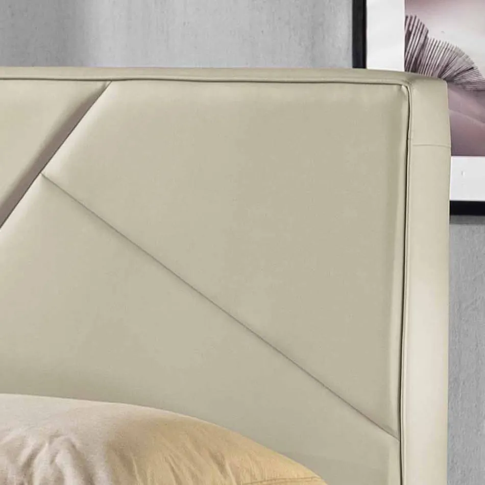 Imitation leather double bed with lift box 160x190 / 200 cm Mia Viadurini