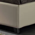 Imitation leather double bed with lift box 160x190 / 200 cm Mia Viadurini