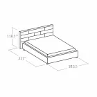 Imitation leather double bed with storage box 160x190 / 200 cm Gin Viadurini