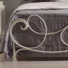 double bed in wrought iron with Athena treble clef decoration Viadurini