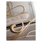 Iron double bed with coordinated footboard Made in Italy - Laser Viadurini