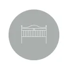 Iron Double Bed with Optional Footboard Made in Italy - Lampo Viadurini