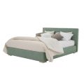 Double bed in fabric or eco-leather with container made in Italy - Etoile
