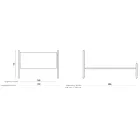 Genuine Leather Double Bed Complete with Mattress and 2 Bedside Tables - King Viadurini