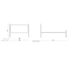 Genuine Leather Double Bed with Mattress and 2 Bedside Tables Made in Italy - Laser Viadurini