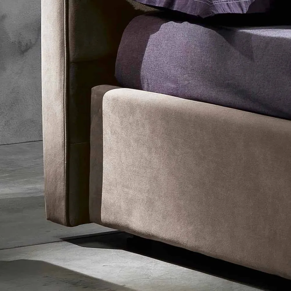 Modern double bed with storage box 160x190 / 200 cm Gin Viadurini