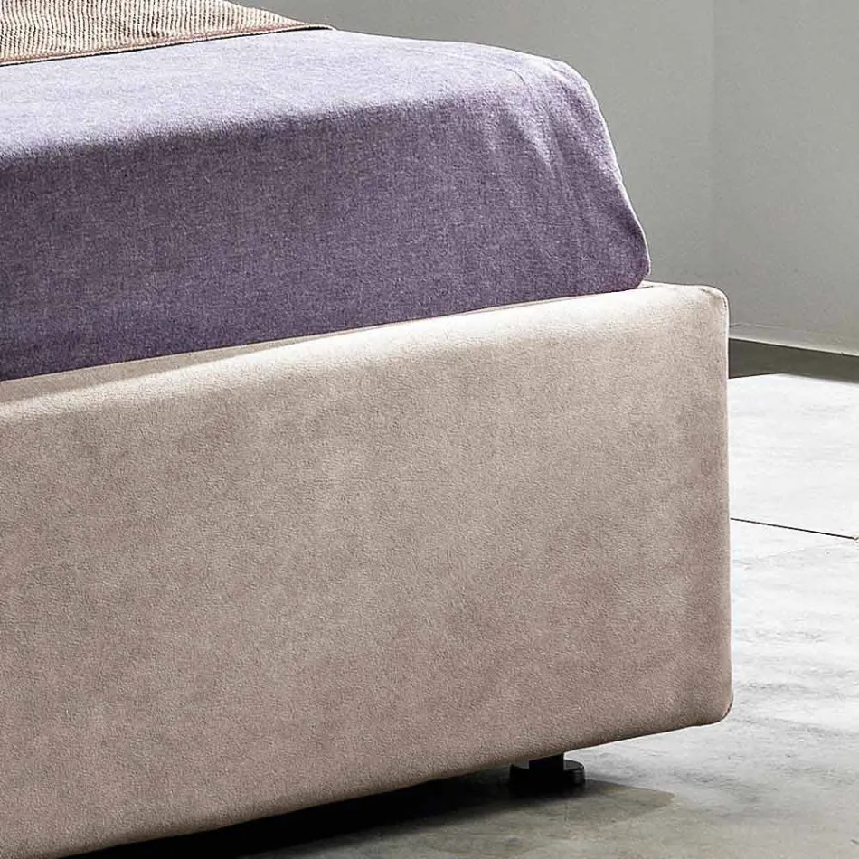 Modern double bed with storage box 160x190 / 200 cm Gin Viadurini