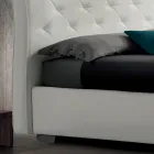 Modern Double Bed with Box and Quilted Headboard - London Viadurini