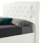 Modern Double Bed with Box and Quilted Headboard - London Viadurini