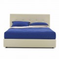 Double Bed Padded and Covered in Imitation Leather Made in Italy - Patos