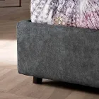 Modern Upholstered Double Bed with Quilted or Smooth Design - Aftamo Viadurini