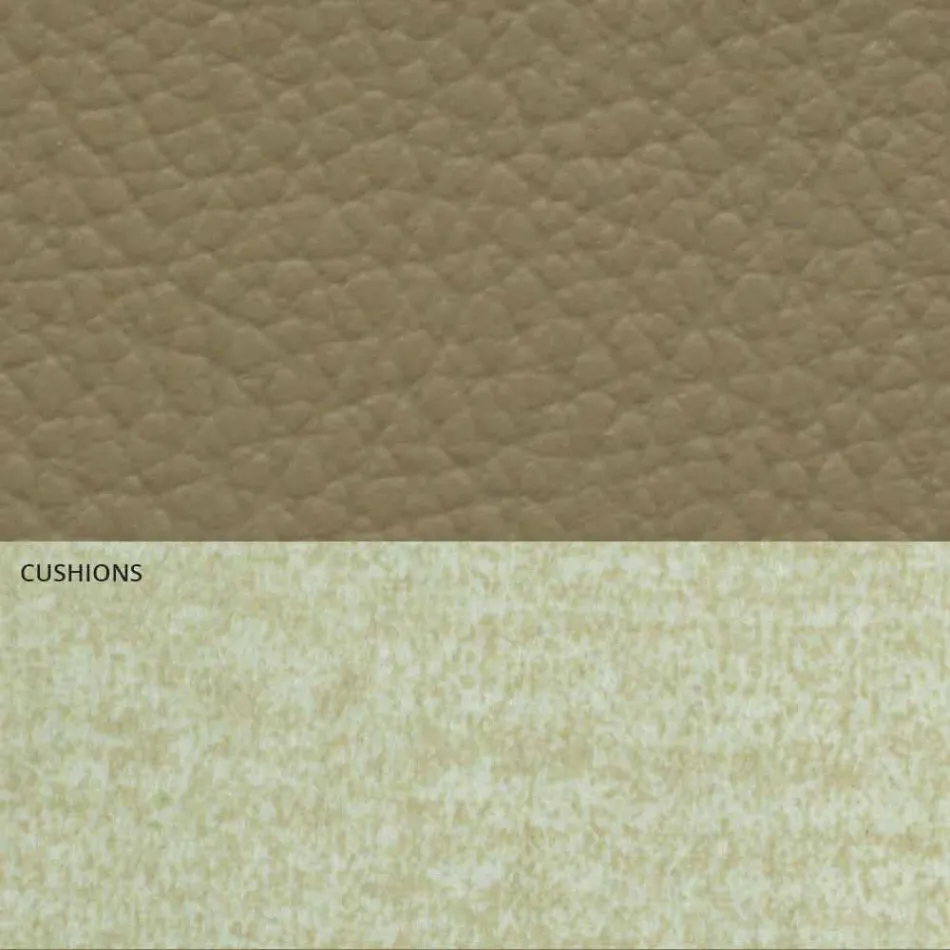 Modern Double Bed in Leatherette and Fabric Made in Italy - Zeldo Viadurini