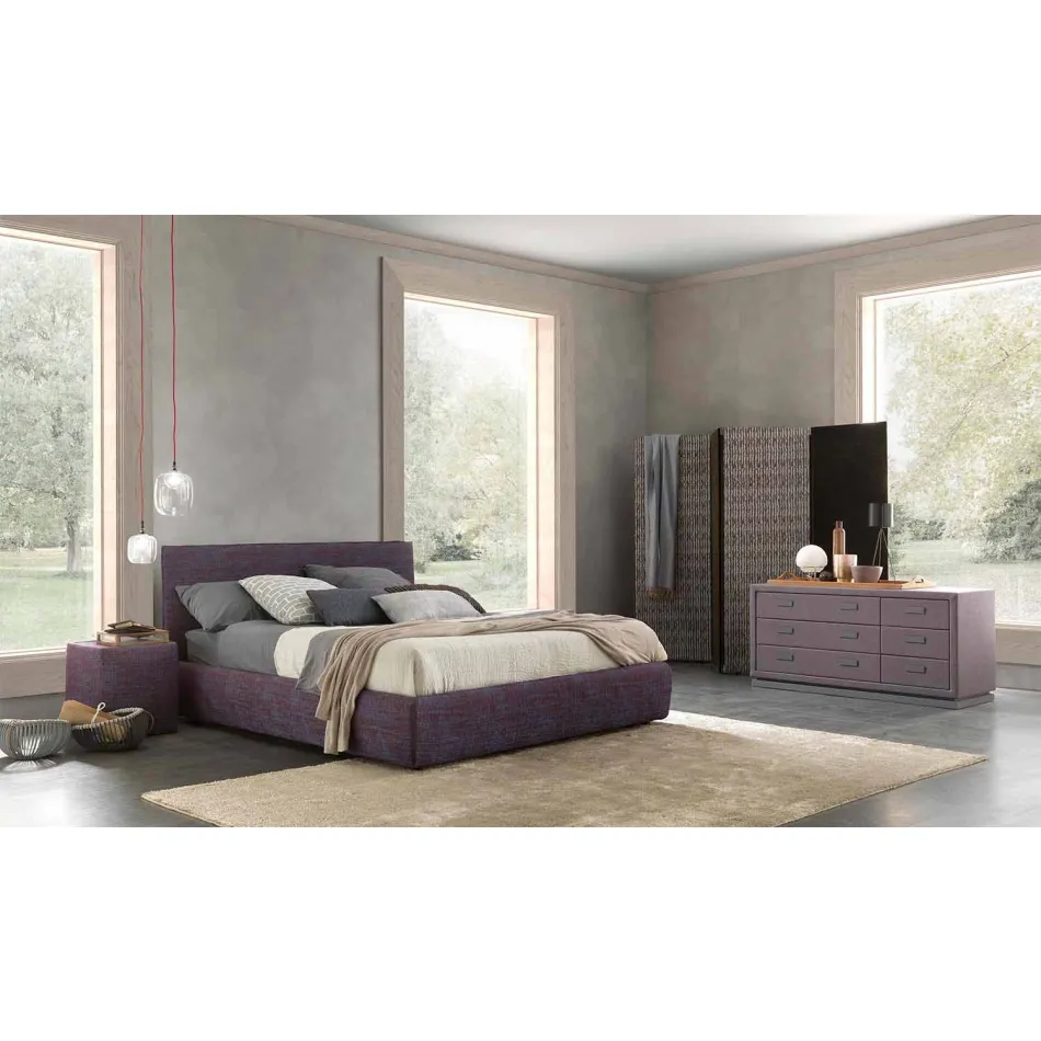 Modern double bed, without storage, Gaya New by Bolzan Viadurini