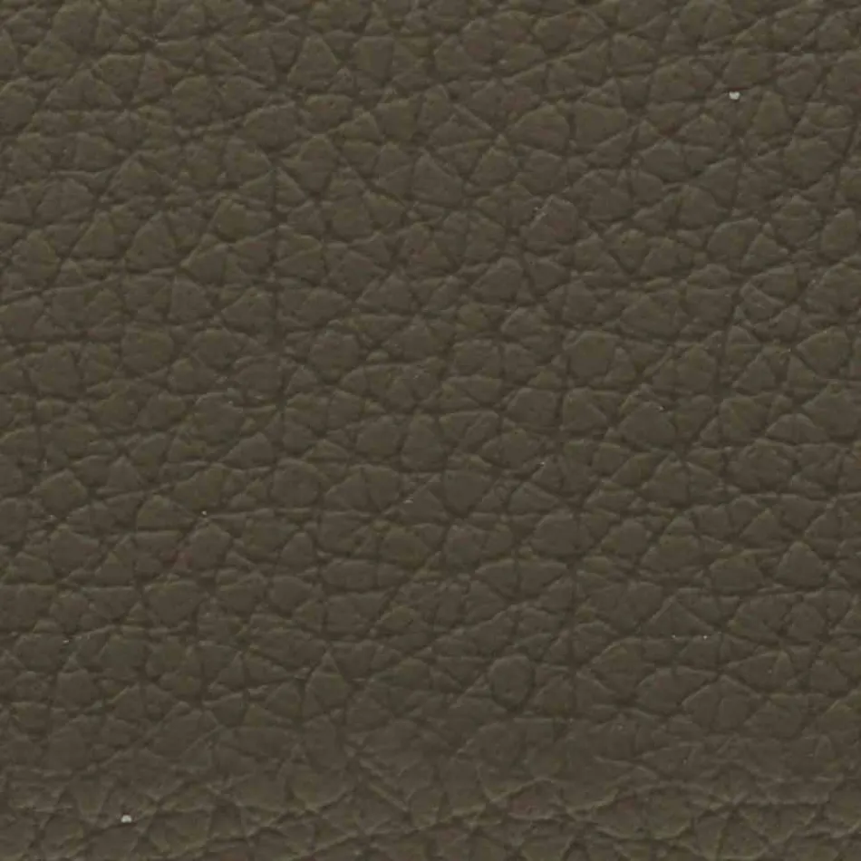 Double Bed Covered in Imitation Leather with Feet Made in Italy - Nurzio Viadurini