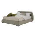 Modern Double Bed with Box in Fabric or Ecoleather Made in Italy - Minerva